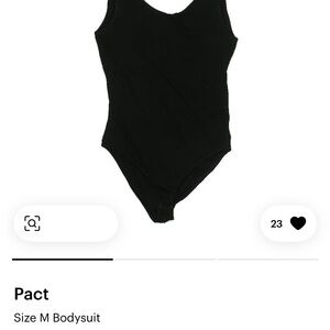 Pact Kids Black Bodysuit